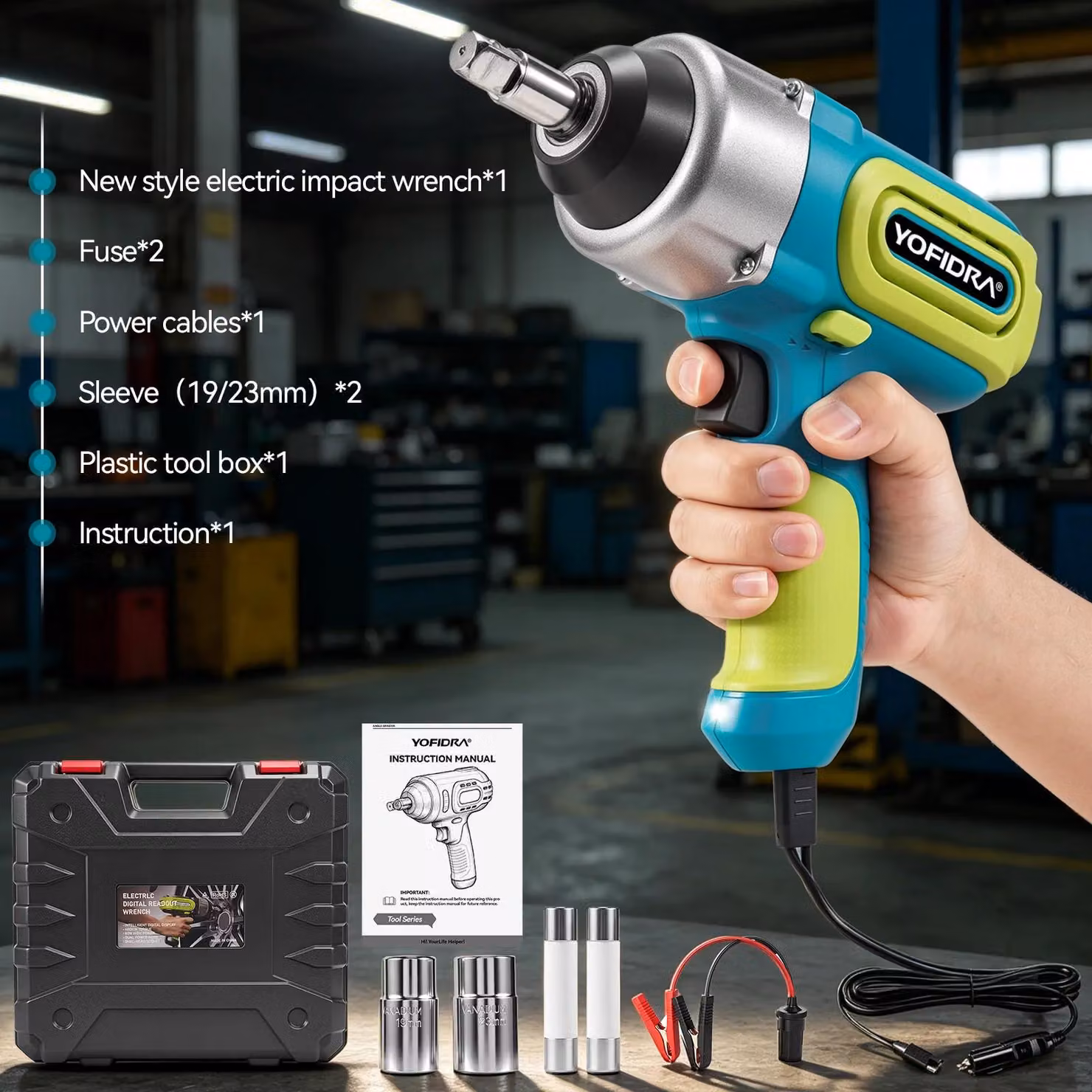 Avvitatore a impulsi elettrico a 12 volt - Strumento manuale - Funzionamento a corrente continua - Senza batteria