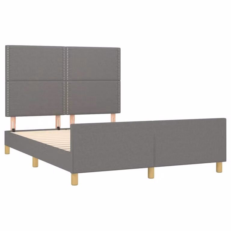 Giroletto senza Materasso Grigio Scuro 140x190 cm Tessuto