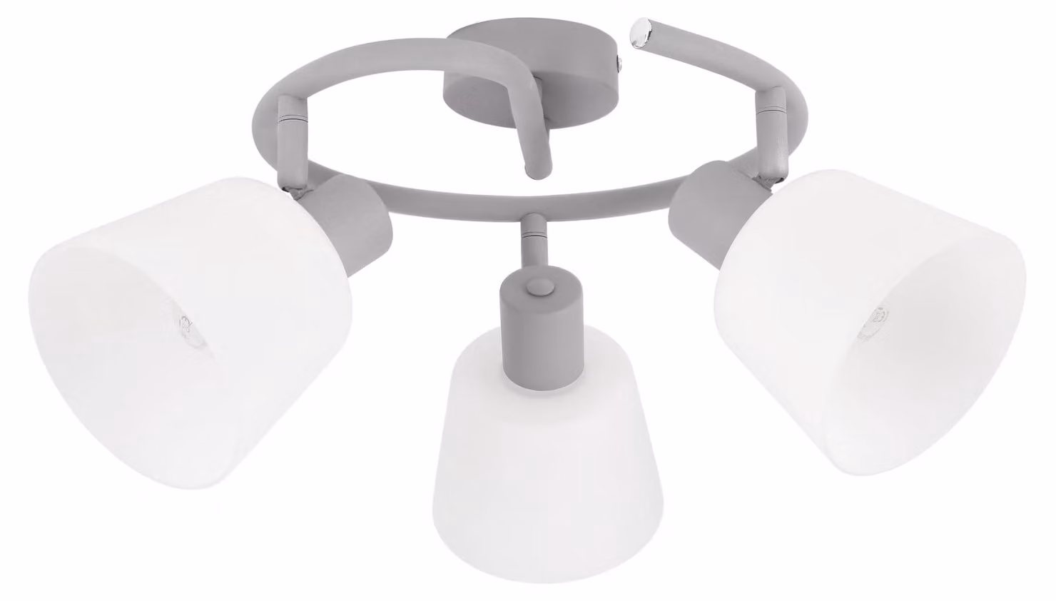 Lampada da soffitto orientabile Ginko grigia 3xE14x40W in metallo, dimensioni: 20x46x46 cm, IP20, Candellux