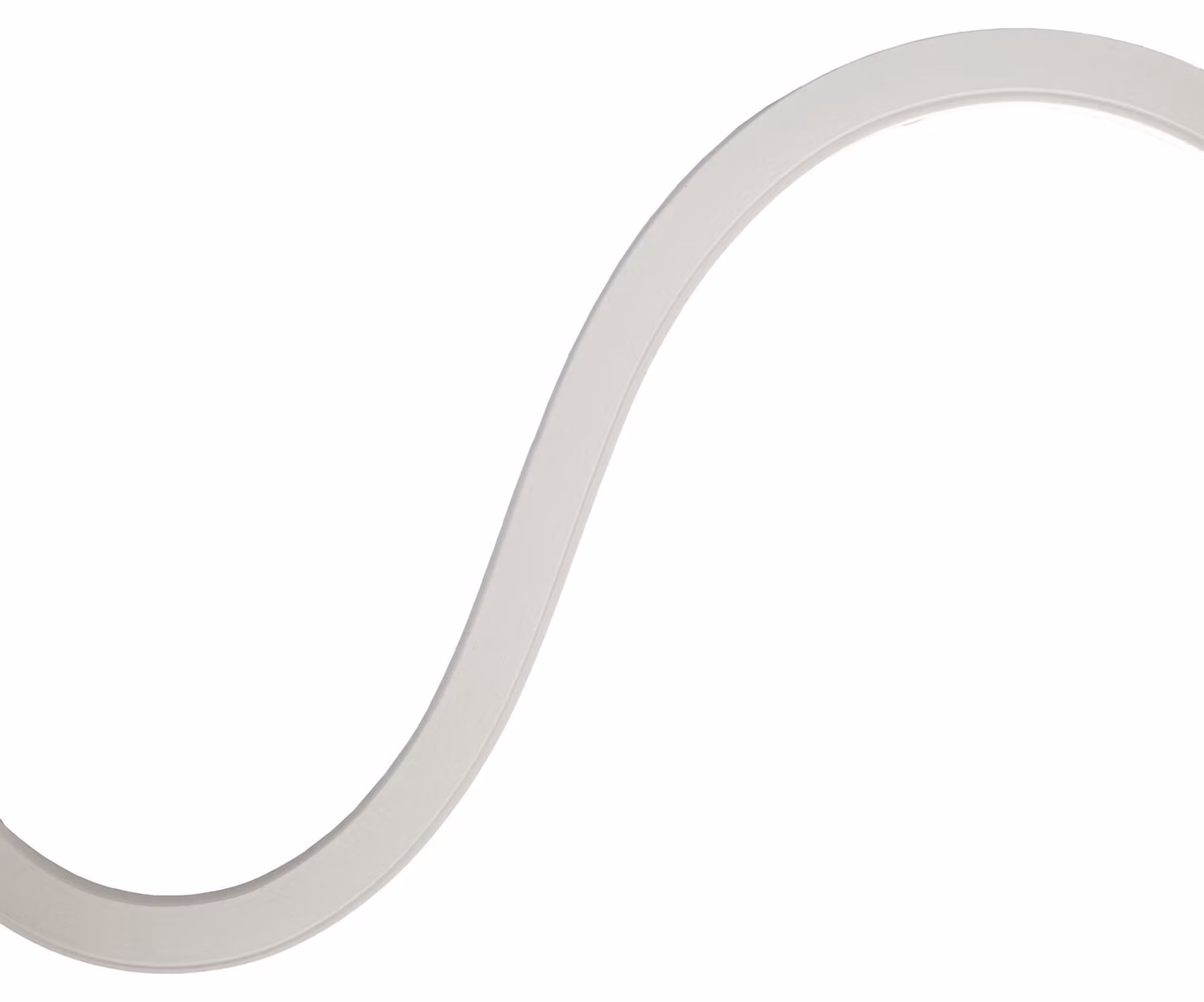 LedsC4 - Striscia LED flessibile da 8000 mm, illuminazione decorativa per la casa, 3529 lumen, 3000K, finitura bianca, materiale resistente in poliuretano, serie Asai Top Bend