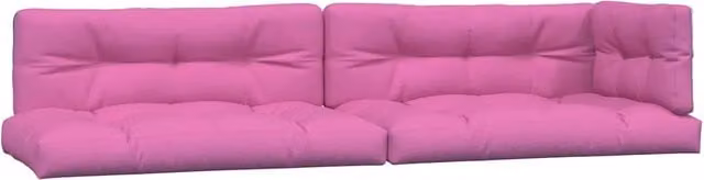 Set di 5 cuscini per pallet rettangolari DESIGN IN in poliestere rosa, idrorepellenti e resistenti ai raggi UV