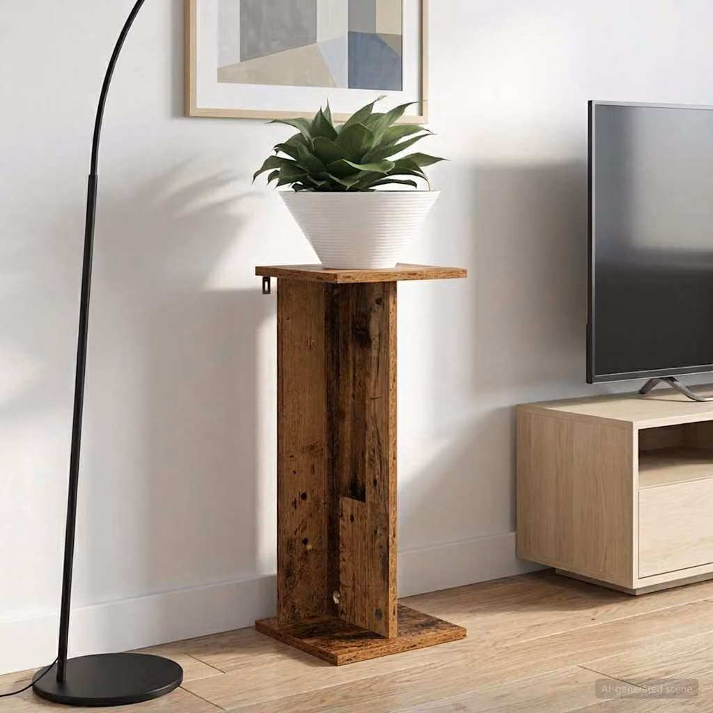 Set di 2 supporti per piante vidaXL in legno color marrone, L/P/H: 25 x 25,5 x 60,5 cm