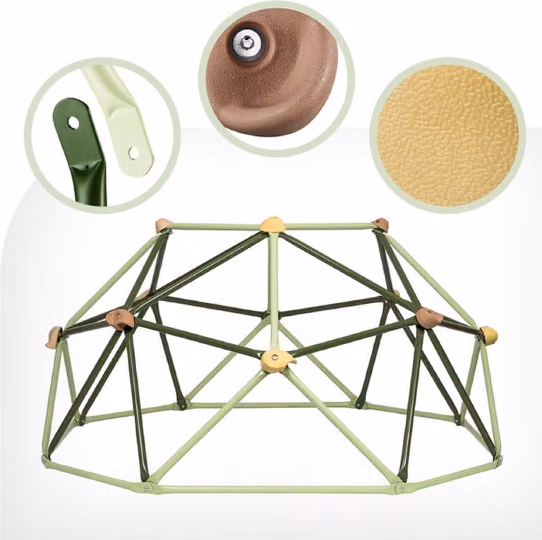 QLS cupola di arrampicata in acciaio Struttura di arrampicata per bambini 6FT Outdoor Geodome 11239
