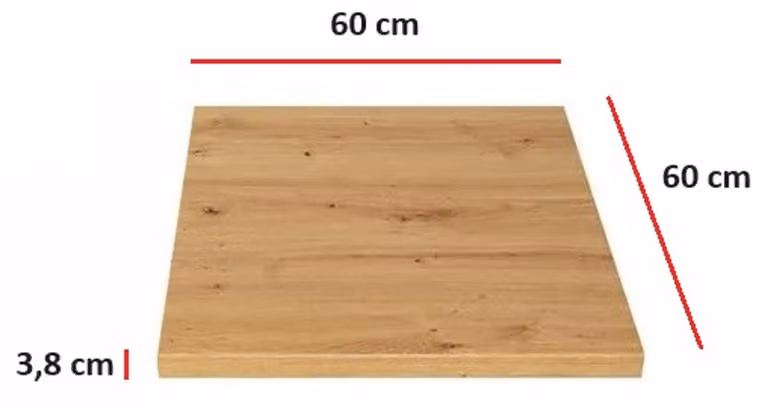 Piano di lavoro da cucina 60 cm, 38 mm, angolo cottura, blocco cucina in rovere Artisan Eko Stilo