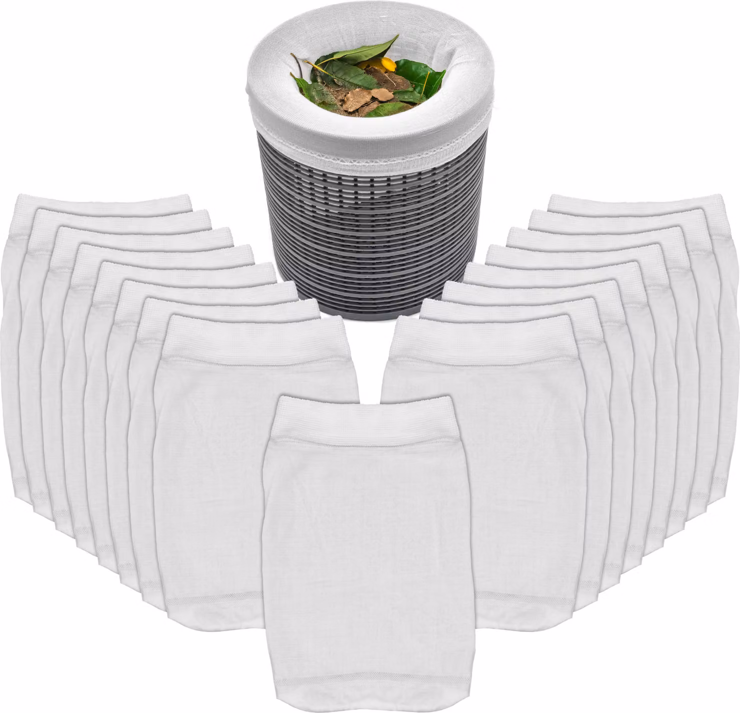 Set di 20 calze per schiumatoio - 22x13 cm / bianco