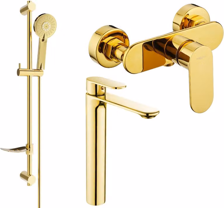 Mexen Milo DF40 set doccia, dorato - 71314DF40-50