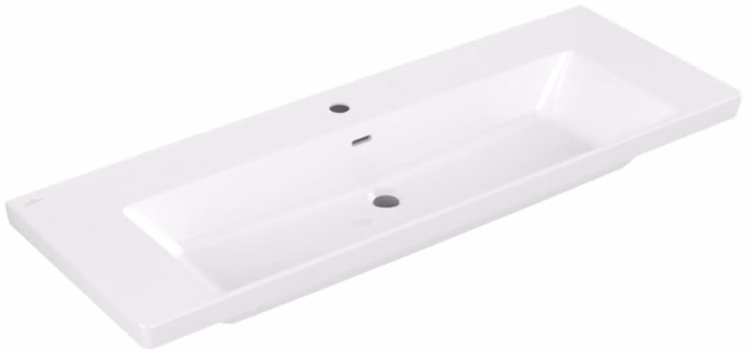 Villeroy & Boch Subway 3.0 lavabo à poser, 1 trou pour robinet, avec trop-plein, non rectifié, 1300x475mm, 4A70D501, 4A70D501