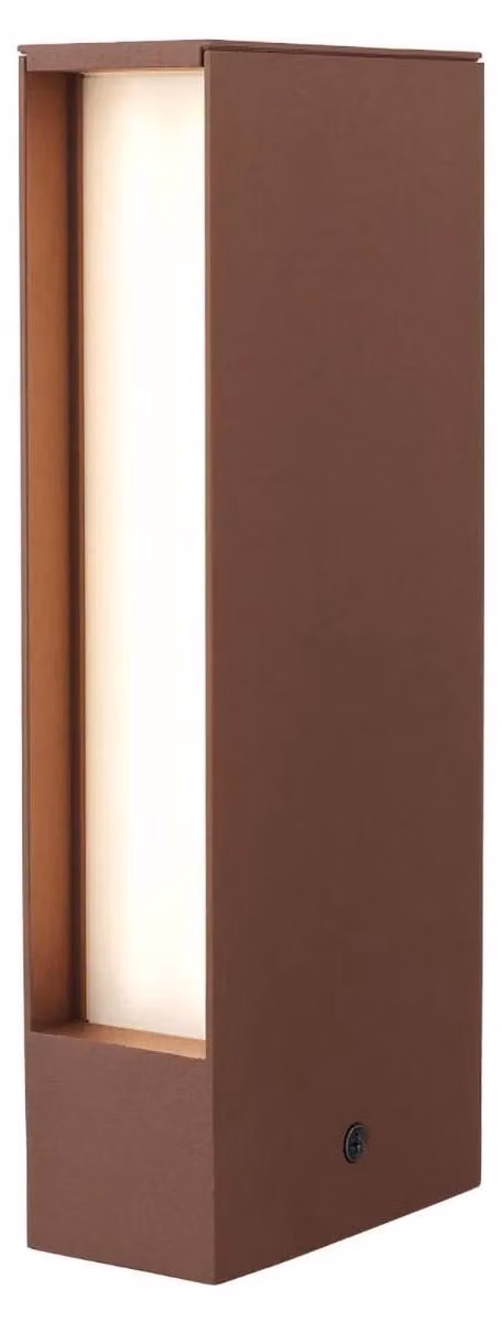 Redo Outdoor TWIN – diametro 5 cm, altezza 25 cm, 9,6 W – Marrone ruggine – Colore: marrone ruggine
