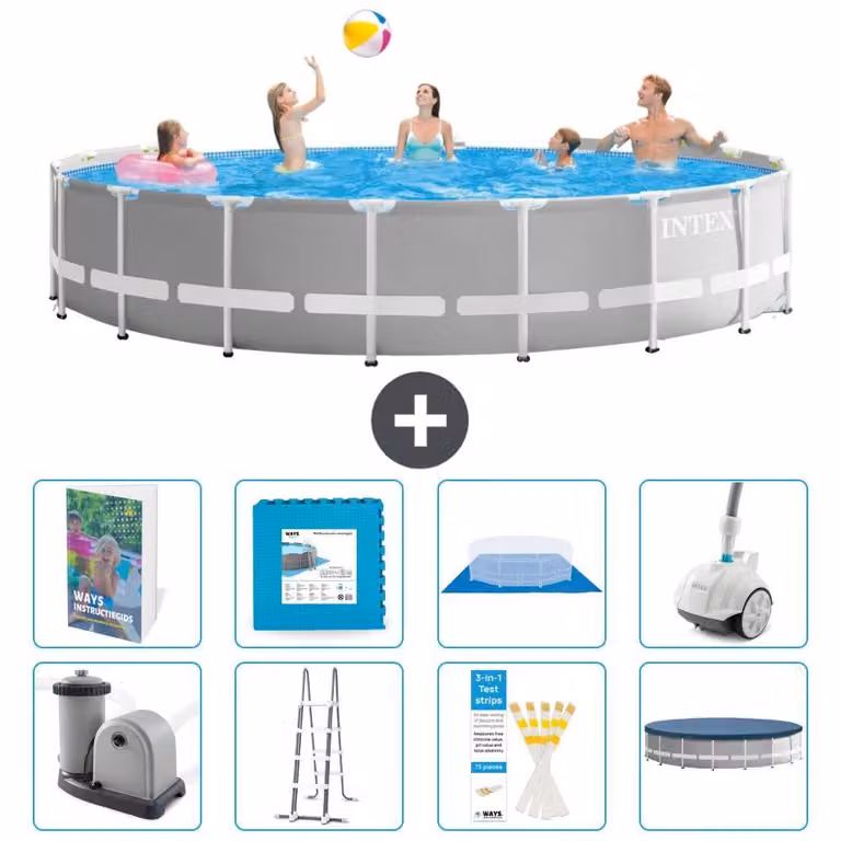 Struttura per piscina a forma di prisma - 549x122 cm - composta da 7 elementi - modello S531