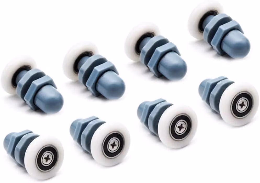 Set di rulli per doccia in plastica, 8 pezzi, diametro 20 mm, per porte di cabine doccia rotonde