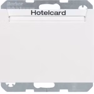 Berker 16417119 Interruttore a relè con elemento centrale per Hotelcard bianco polare, lucido Berker K.1/K.