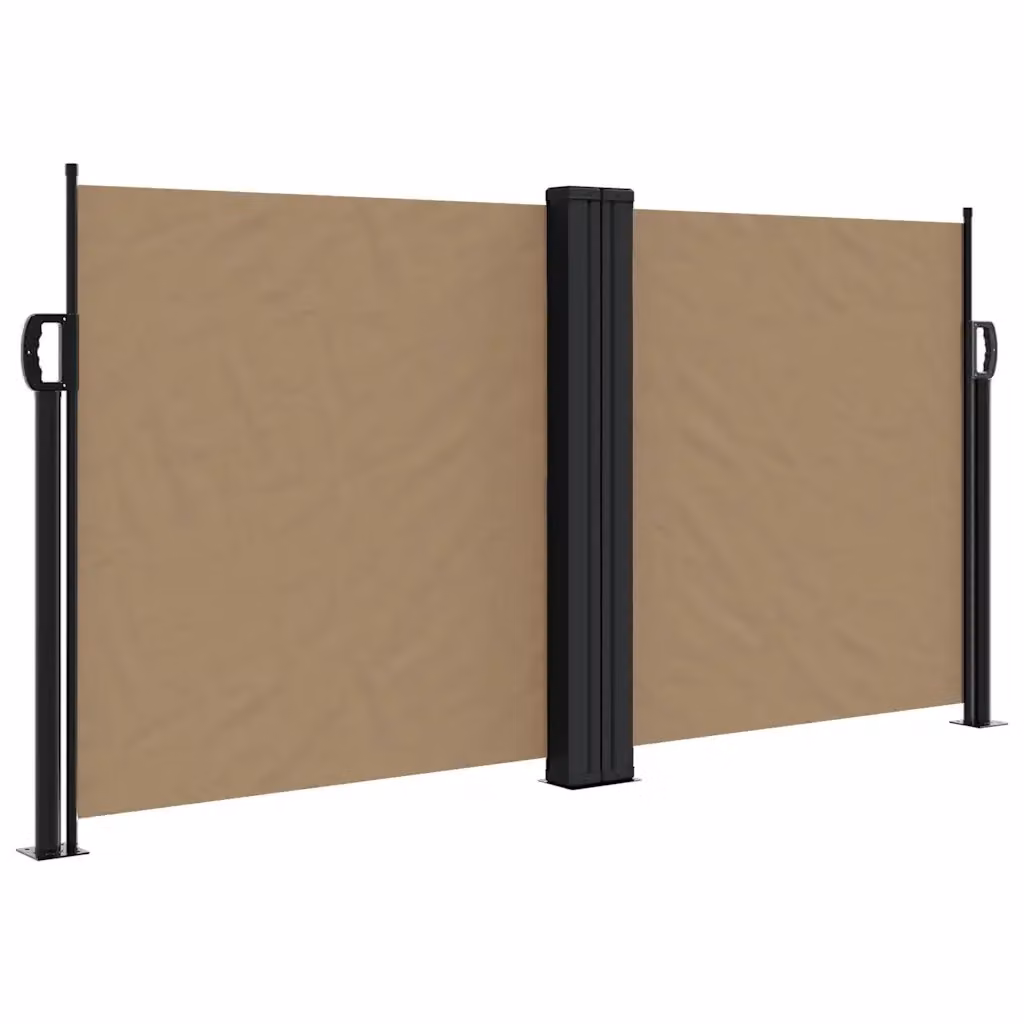 Tenda da sole laterale retrattile vidaXL beige in poliestere e acciaio L: 1200 cm, H: 120 cm – 2