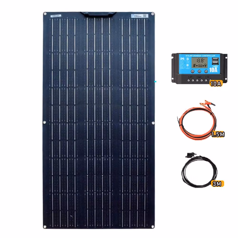 Kit di pannelli solari flessibili, elevata efficienza di conversione, applicazioni versatili, kit di pannelli solari da 100 W