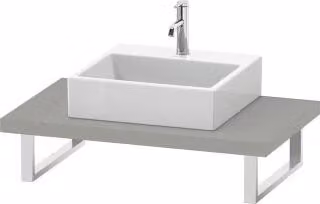 Duravit Console DuraStyle 80-200x55cm, 1 AS, acciaio 4,5cm, grigio cemento