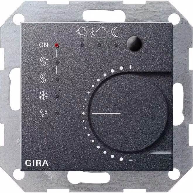 Controllore continuo Gira con interfaccia a pulsante 4f Sistema KNX 55 Antracite 210028