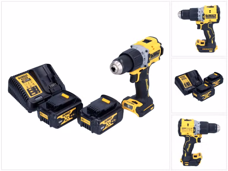 Trapano a percussione a batteria DeWalt DCD 805 M2 18 V 90 Nm brushless + 2x batteria ricaricabile 4,0 Ah + caricabatterie