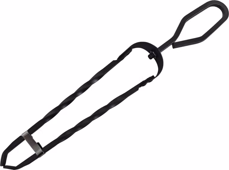 Pinza per legna da ardere, ferro battuto, 46 cm