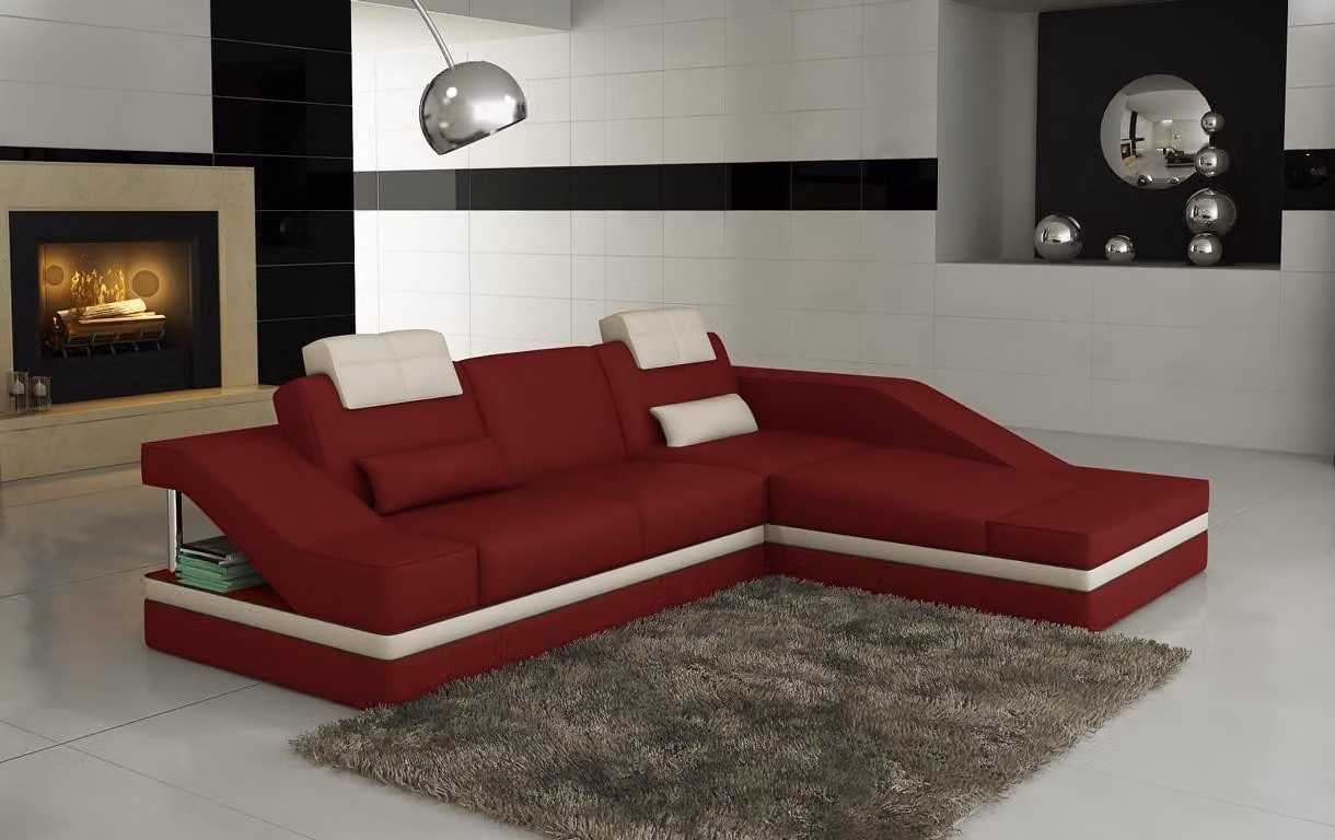 Design Ecken Polster Eck Sofa XXL BigCouch Leder Sofas Garnitur Wohnlandschaft