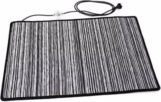Tappetino riscaldante nero (75 x 50 cm) - Potenza di 100 Watt per un riscaldamento efficiente e sostenibile