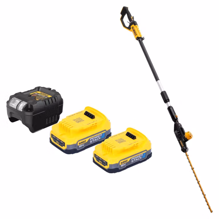 Tagliasiepi a batteria DeWalt DCMPH 566 E2 18 V 55 cm + 2x batteria Powerstack 1,7 Ah + caricatore