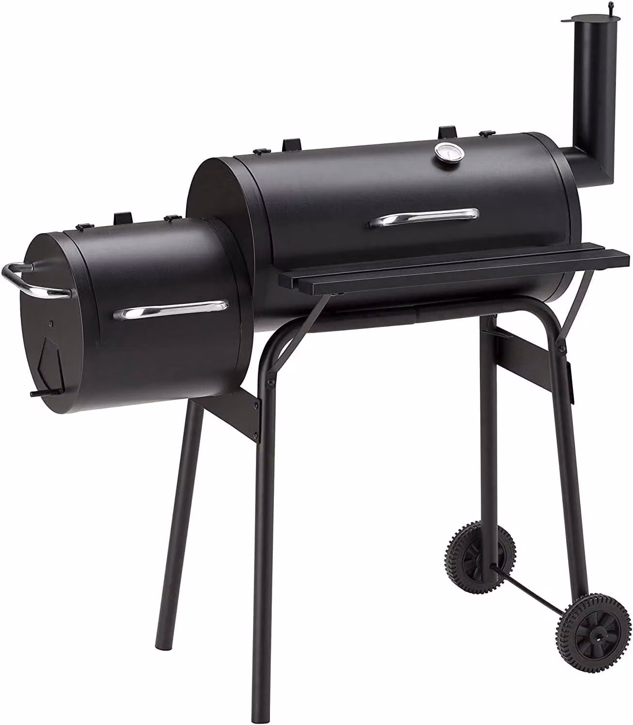 Barbecue a carbonella RESCH 502599 Barbecue a carbonella multifunzionale, 104x58x114 cm, 4 persone, Materiale e lavorazione di alta qualità, 2 camere per barbecue, Affumicatore