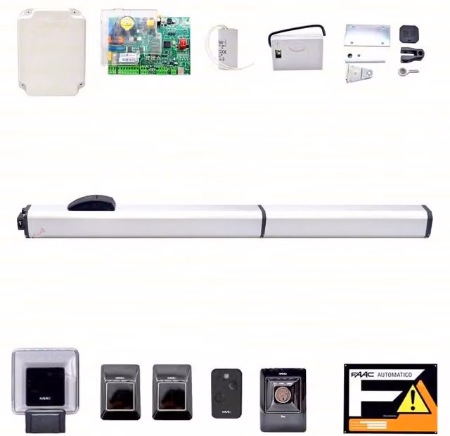 Kit Automazione Cancello Battente FAAC 400 CBC 230V per 1 Anta da 2.2 mt, Colore Argento
