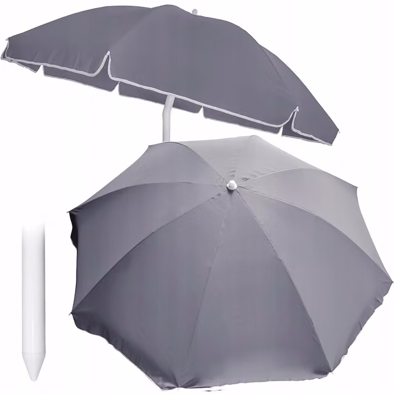 Ombrellone da giardino, da spiaggia, per balcone o terrazzo, pieghevole, con volant, 240 cm