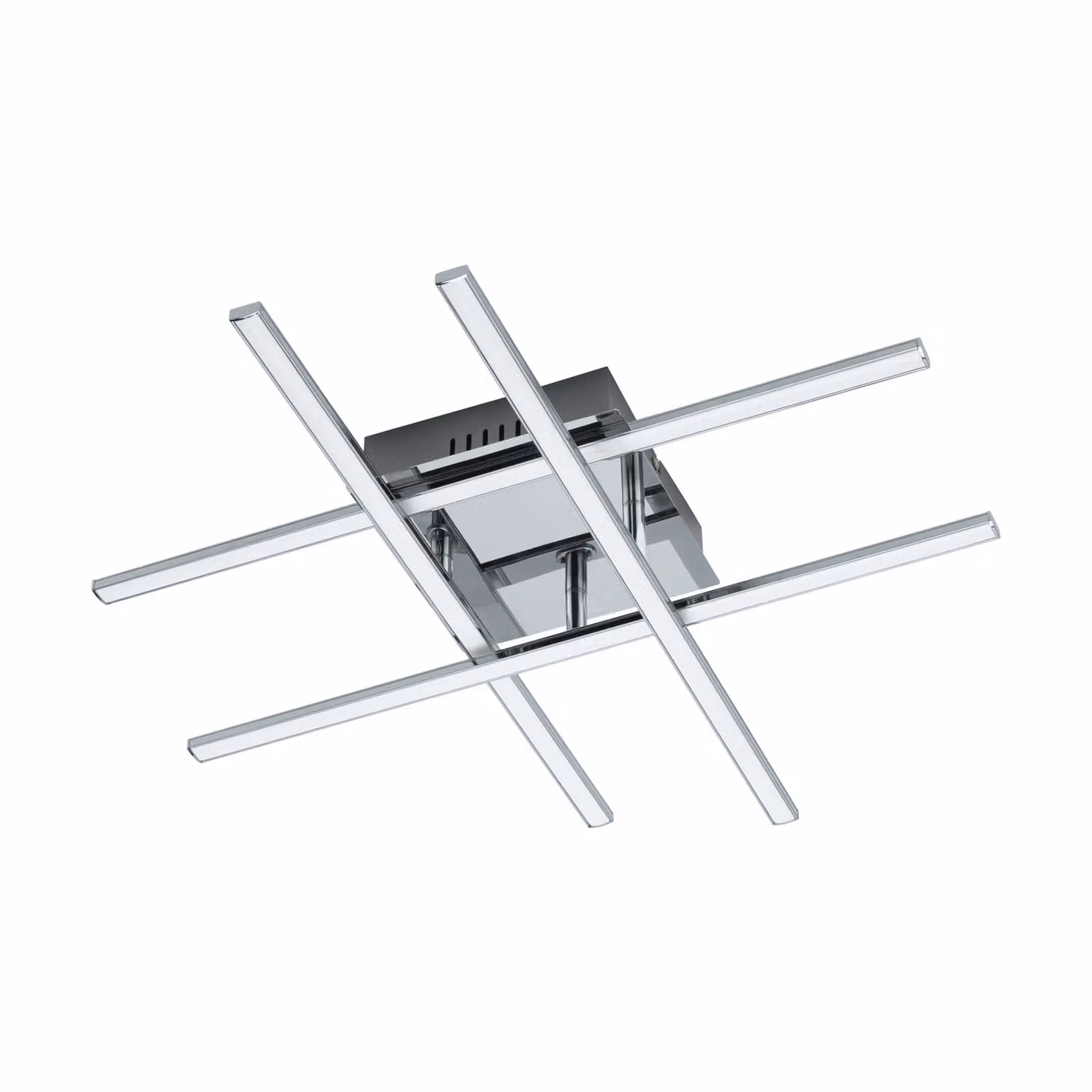 Plafoniera Moderna Lasana 1 Acciaio Cromo 4 Luci Led Integrato 5,3W