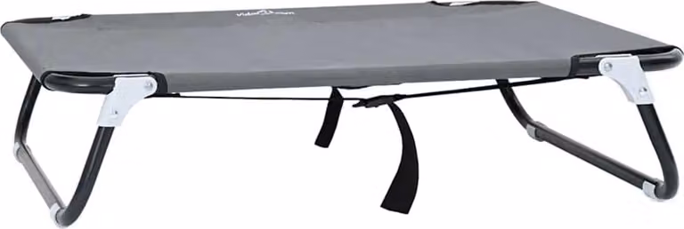 Letto per Cani Grigio chiaro 80 x 55 x 18 cm Acciaio