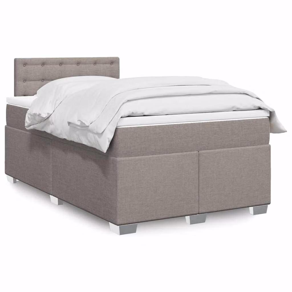 vidaXL Giroletto a Molle con Materasso Ibrido in Tessuto, L/P/H: 120 x 190 cm