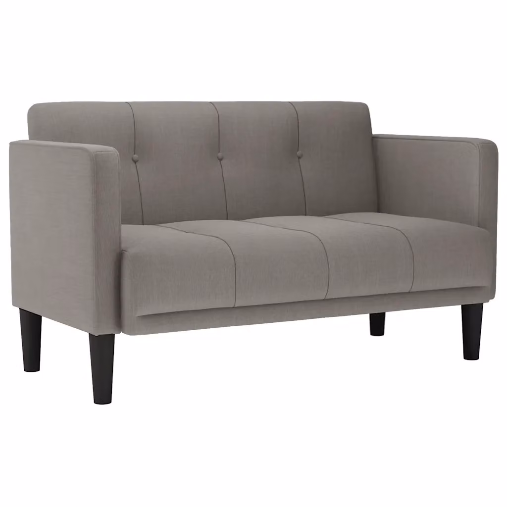 Divanetto moderno vidaXL in tessuto beige e grigio con cuscini, L: 124 cm, P: 74,5 cm, H: 67 cm – 2