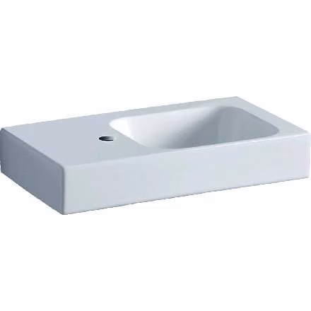 Geberit iCon lavabo 53x31cm, blanc, surface de rangement à gauche, 124153600, 124153600