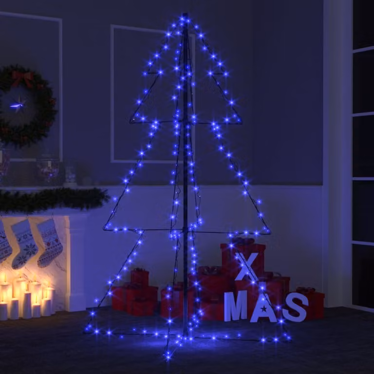 The Living Store Albero di Natale a forma di cono 200 LED Indoor Outdoor 98x150 cm