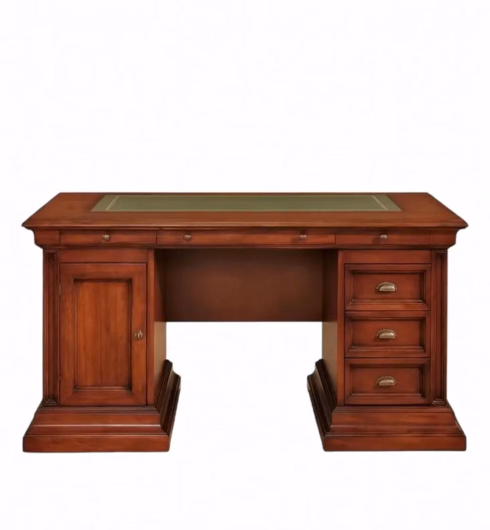Scrivania da studio classica in legno di pioppo Mobili 2G L: 180 cm, P: 85 cm, H: 78 cm – 2