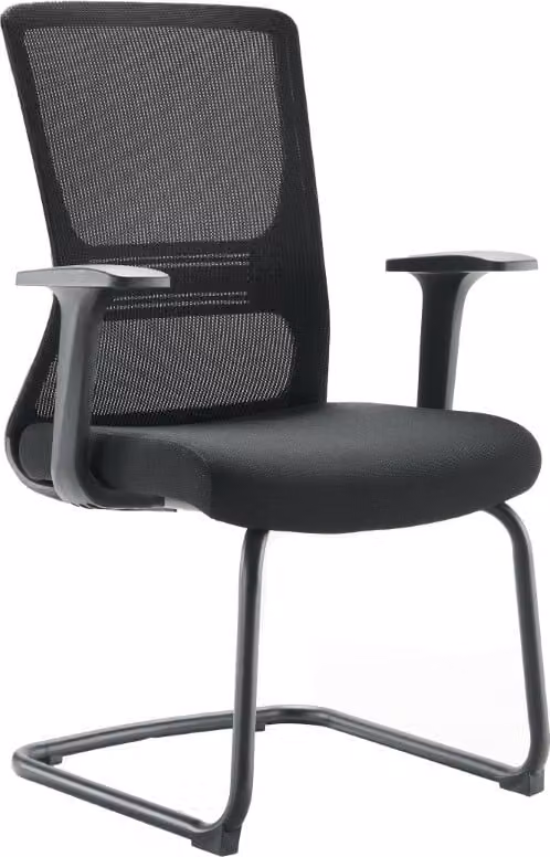 Sedia da conferenza Casa Dolce TEDSTER, nera, 68x56,5x98 cm, imbottita, base a slitta, carico massimo 100 kg