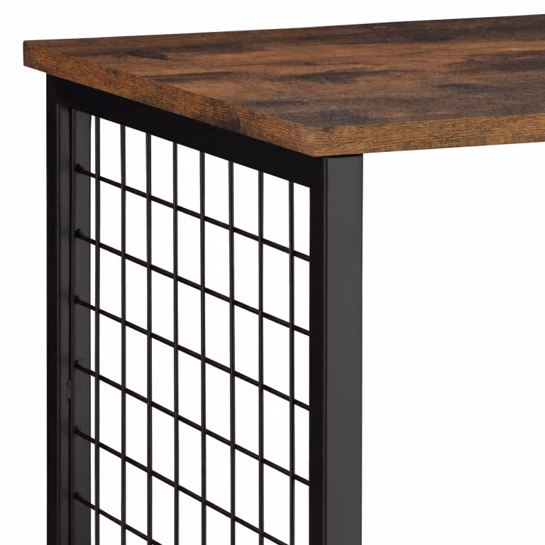 Tavolino quadrato in stile industriale TecTake GmbH, marrone e nero, L/P/H: 40 x 40 x 48 cm
