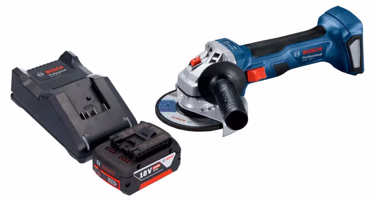 Bosch GWS 18V-7 Smerigliatrice angolare professionale a batteria 18 V 115 mm brushless + 1x batteria ricaricabile 5,0 Ah + caricabatterie