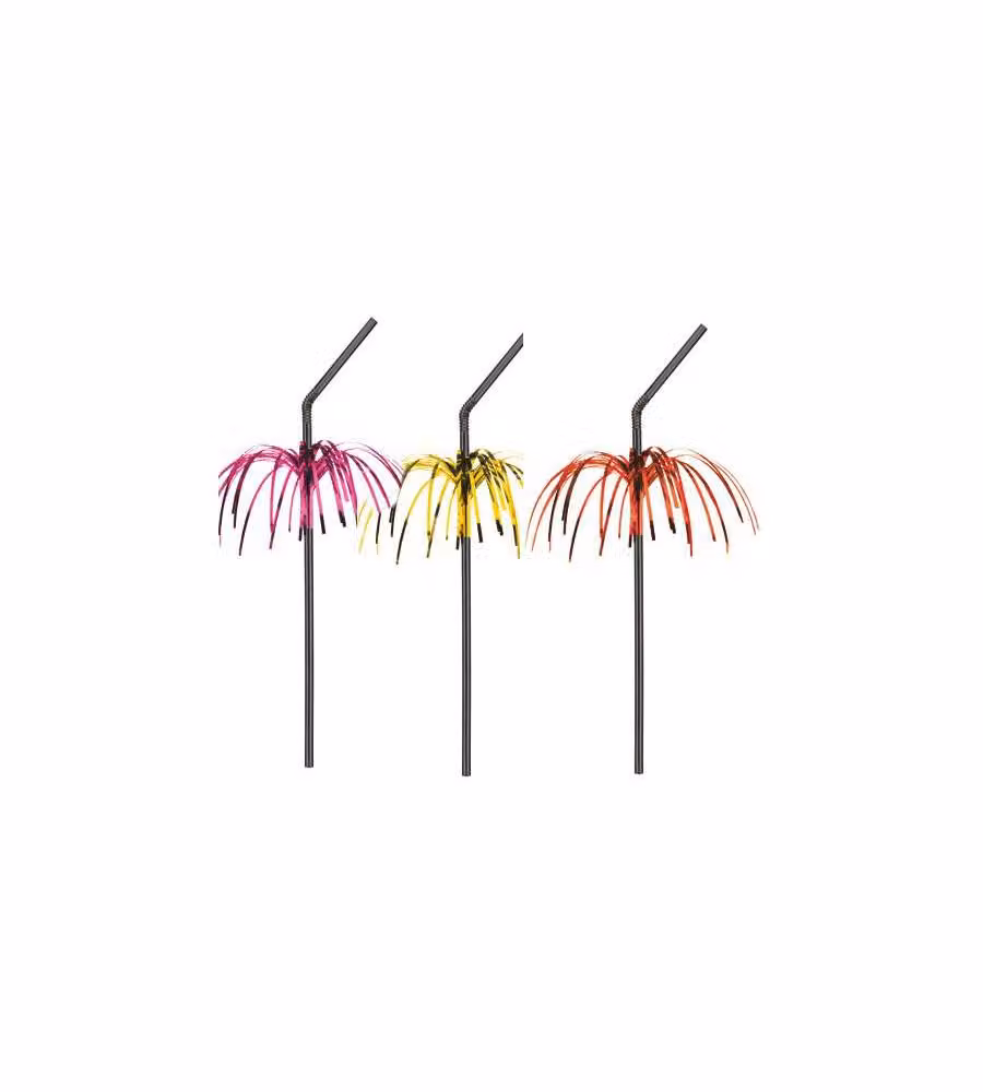 Cannucce flessibili "Fireworks" 8 pezzi