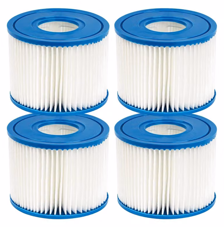 Set di filtri per piscina, composto da 4 pezzi: - Intex PureSpa, modello S1 - Bestway, modello VII 58283E - Cartuccia per modello 29001E - Facile da pulire - Materiali di alta qualità - Filtro a cartuccia