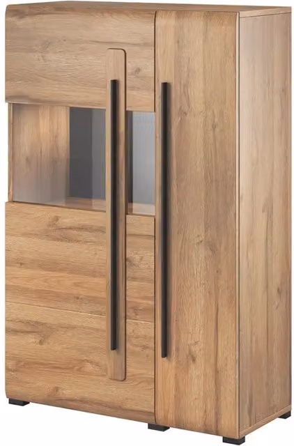 Vetrina design XL collezione BREDA. LED inclusi. Colore rovere.