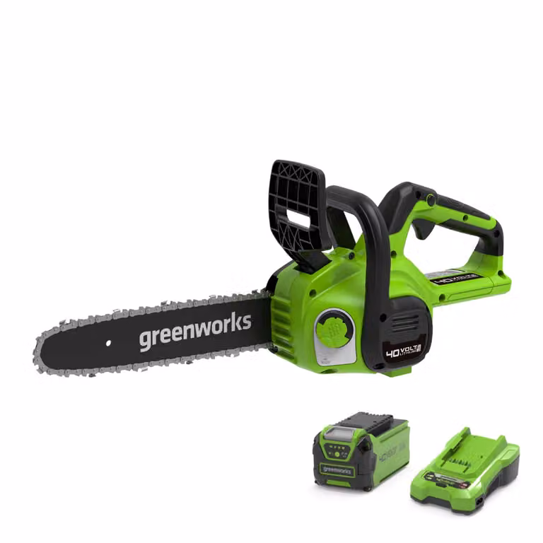 Motosega a batteria Greenworks 40V Gen. II con barra da 30 cm e batteria 2Ah, colore verde