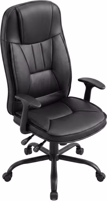 Frankystar Yūto - Sedia da Ufficio Ergonomica Direzionale in Similpelle Nera con Poggiatesta e Ruote Girevoli, L/P/H: 50 x 120 x 131 cm – 1