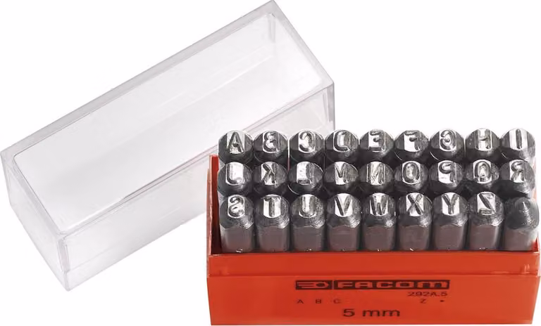 Facom Schlagbuchstaben A - Z, 4 mm, 27-tlg