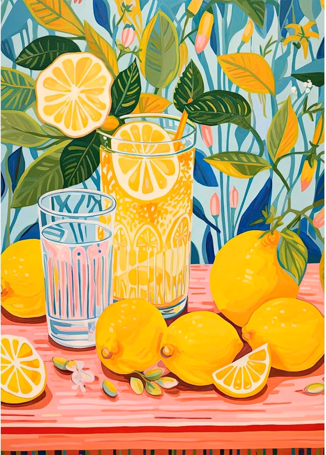 Kit per Diamond Painting: Limoni, 30x40 cm - Motivo: Frutta - 5D, completo - Ideale per la cucina
