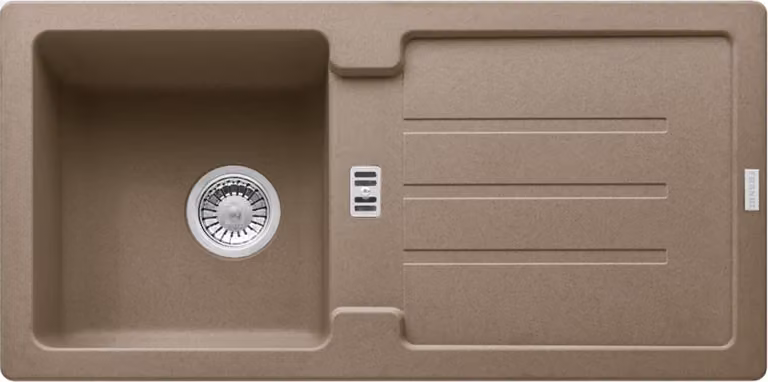 Franke STRATA STG 614 Lavello in cashmere con valvola a spina / Dimensioni di incasso: 840 x 415 cm / Lavello da appoggio