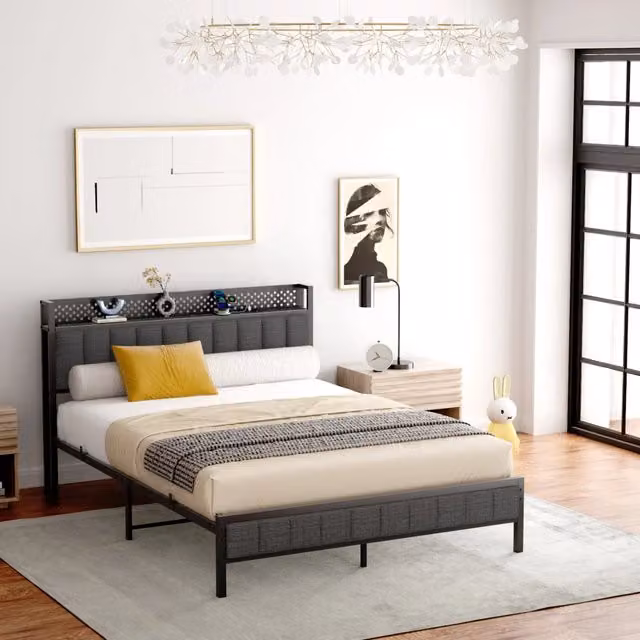 Letto singolo 140x200 cm, colore nero