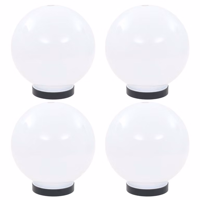 The Living Store Luci da giardino a LED 4 pz. Sferica 20 cm PMMA