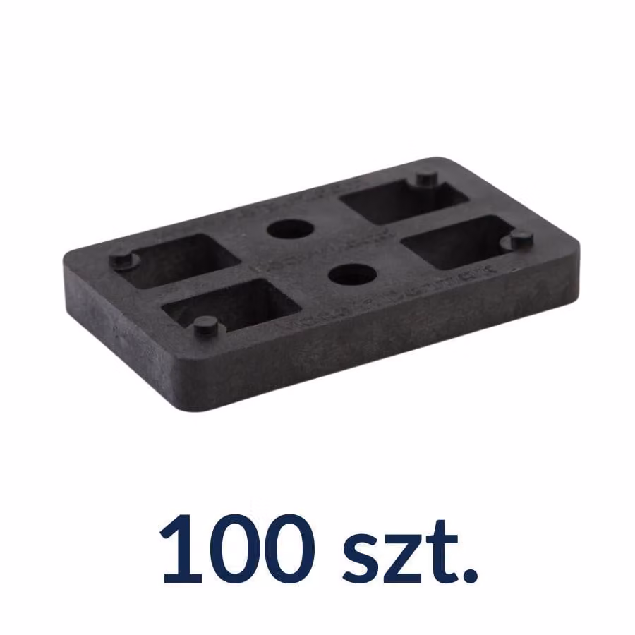 Distanziali 80x50, spessore 10 mm, distanziatori in plastica per carichi fino a 2 tonnellate, 100 pezzi