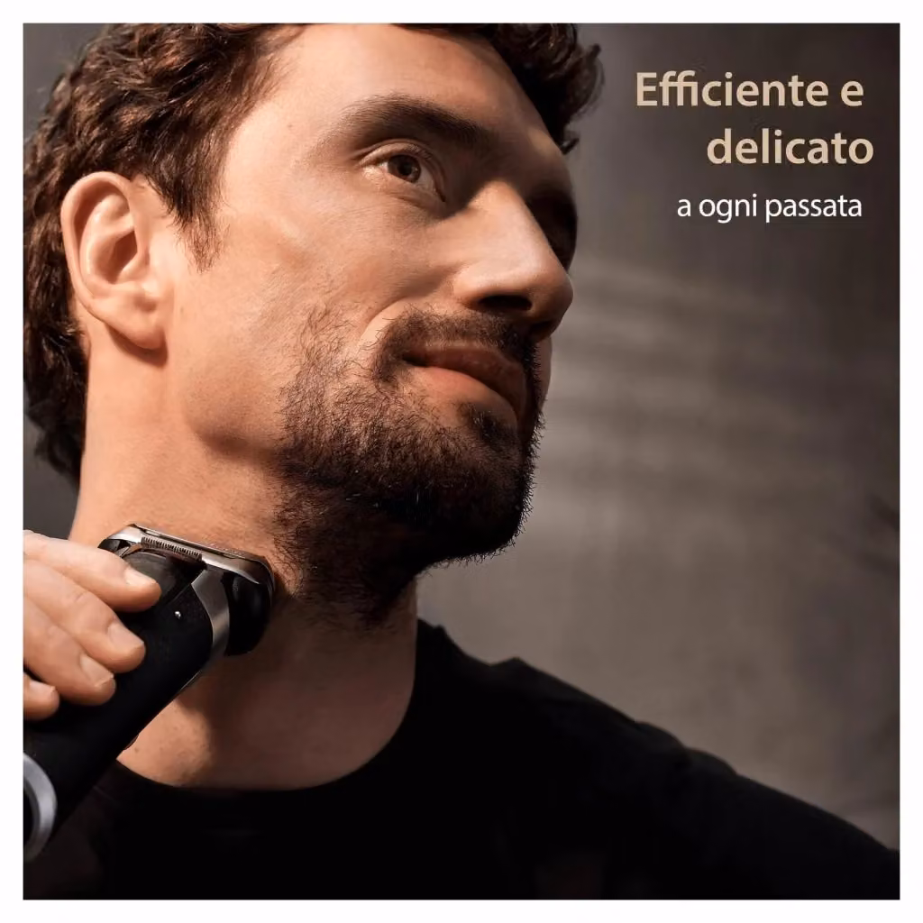 Braun Series 9 Pro+ 218276 Rasoio elettrico Wet and Dry con 5 testine, colore Argento – 2