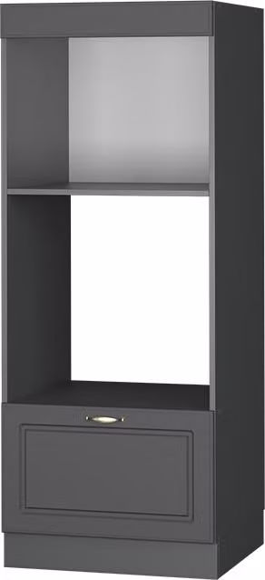 Mobile cucina microonde Vicco Fame-Line Antracite-oro rustico 60 cm aperto, Model 56999